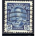 Canada 1935 KGV 5ct Blue Silver Jubilee Used SG...