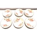 Edwin M Knowles Vtg 1940's Blossom Time 6 Pcs S...