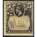 Ascension Island KGV 1924-33 4d Grey-Black Blac...