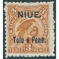Niue 1903 3d yellow-brown SG13 MNH