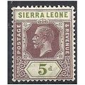 Sierra Leone 1924 SG138 5d Purple & Olive-Green...