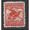 NEW ZEALAND 1909 1s VERMILION KEA & KAKA SG 394...