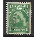 NEWFOUNDLAND 1898 1c BLUE - GREEN QUEEN VICTORI...