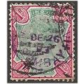 India 1892 SG106 1 Rupee Green & Aniline Carmin...