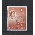 Seychelles.SG175 3c Giant Tortoise (Orange).Mou...
