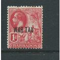 barbados stamps sg197 sg 197 hm aged gum