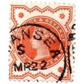 QUEEN VICTORIA FINE USED 1/2d. VERMILLION STAMP...