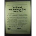 1918 National War Savings Committee Ad - June 28th