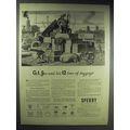 1944 Sperry Corporation Ad - G.I. Joe 12 Tons Baggage