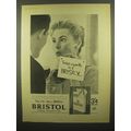 1959 Bristol Cigarettes Ad - Today's Cigarette