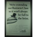 1989 Air New Zealand Ad - We're extending our Business Class