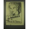 1949 Du Maurier Cigarettes Ad - Du Maurier - Filtered for Coolness