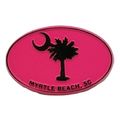 Myrtle Beach Pink Oval Fridge Magnet