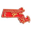 Massachusetts The Bay State Map Fridge Magnet