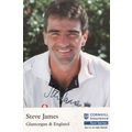 Steve James Glamorgan Club Cricket Hand Signed ...