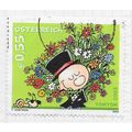 AUSTRIA 2003 TOMTOM CARTOON MAN TOP HAT FLOWERS...