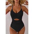 Black Ric Rac Trim Contrasted Patchwork Cutout ...