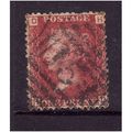 GREAT BRITAIN 1858-79 QV SG44 1d RED BROWN PLAT...
