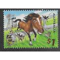 AUS 2005 $1.00 'DOWN ON THE FARM- HORSE' FINE U...