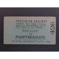 Festiniog Railway Dduallt-Portmadoc Parliamenta...