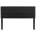 Queen size Modern Black Fabric Upholstered Pane...