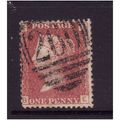 GREAT BRITAIN 1858-79 QV SG44 1d RED BROWN PLAT...