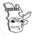 Quebec White Souvenir Fridge Magnet
