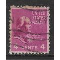 USA 1938 PRESIDENTIAL SERIES 4c MAGENTA JAMES M...