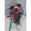 Sock Monkey Reindeer Antlers Galerie 9" Plush S...