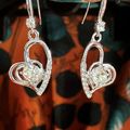 Earrings Rhinestone Heart Love Earrings #515