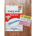 1988 England vs Wales Five Nations Programme & ...