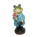 Frog Garden Statue 5.5in Tall Mini Outdoor Figu...