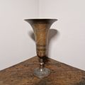 Vintage Indian Etched Brass Vase with Peacocks ...