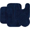 Garland Rug Traditional Nylon Washable Navy 4 P...