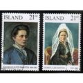 1990 Iceland - Sc# 696-697 used - Famous women ...