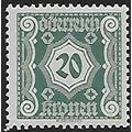 Po Mi 114: 20 Kr. blue-green Postage Due Stamp:...