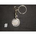 Dartboard trolley coin keyring charm