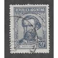ARG 1935 20c 'M. GUEMES' FINE USED (EBID79-101)