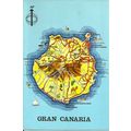 Spain GRAN CANARIA Map Postcard (5140)