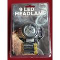 9 LED Headlamp Bike Night Light Mining, Hiking,...