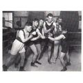 1920s Female Woman Boxer Fights Male Group Phot...