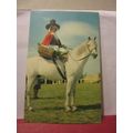 WOMAN in WELSH NATIONAL COSTUME on a WELSH PONY...