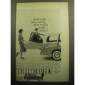 1958 Triumph Estate Wagon Ad - Here's the value story that really holds water