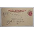 India 1986 Prepaid Registered Letter India to L...