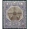 Bermuda 1906 SG34 1/4d Brown & Violet Mounted M...