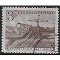 Mi 760: 3 Kč lilac-brown Miners' Day: Excavators.