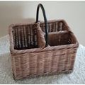 Wicker Utensil / Napkin Holder w/divided sectio...