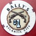 Bally's. $1 Casino Chip. Atlantic City, NJ. Z06.
