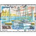 MALTA, Yacht Marina, Msida, blue 1991, 20c, #2