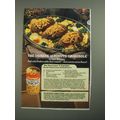 1987 Durkee French Fried Onions Ad - Mini Meat Loaves 'n Vegetables recipe